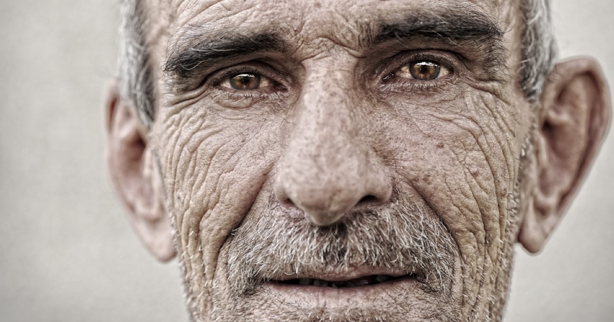 Elderly, old, mature man close up  portrait (1)